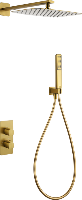 IMEX GTT064/OC TOSCANA-AREZZO Termostatico Conjunto Empotrado Oro Cepillado