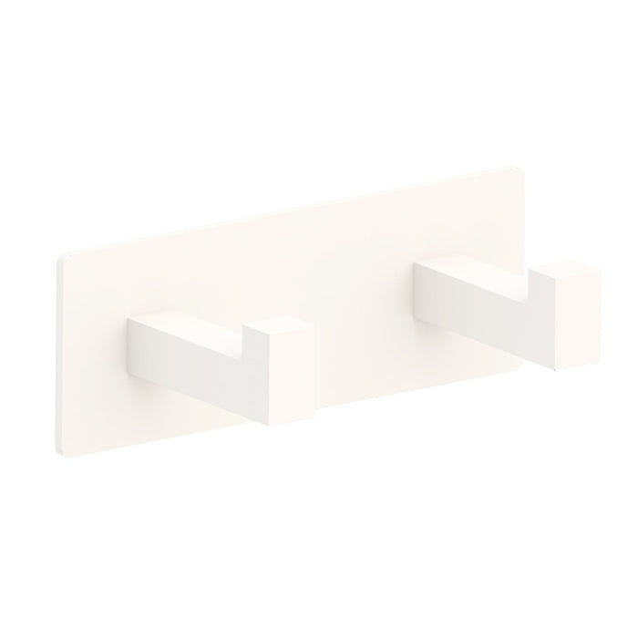 BELTRAN 20219 LUKA Percha Doble Blanco Mate Adhesivo