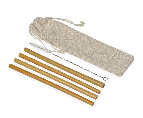 ANDREA HOUSE CC69036 Set 4Ud. Pajitas De Bambu