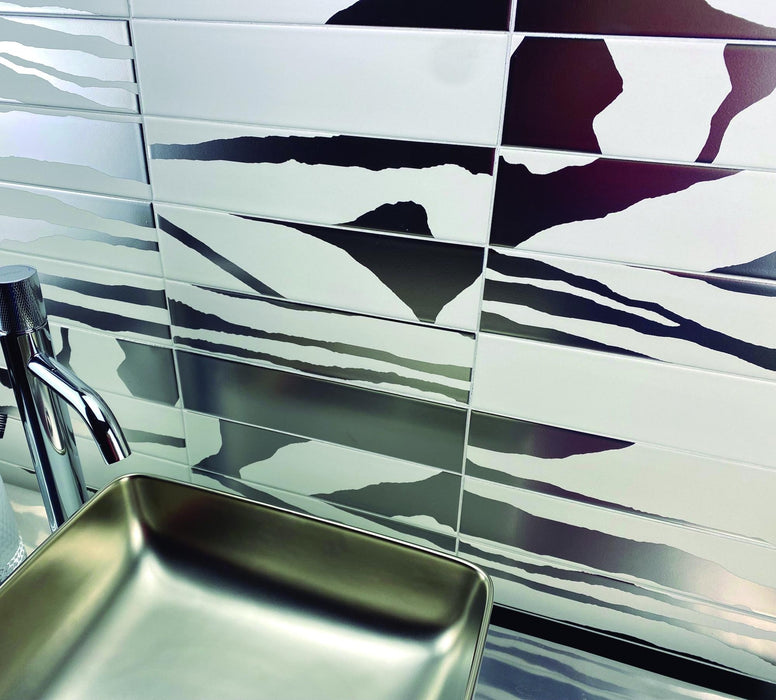 DUNE 188726 SAVANNAH WHITE&SILVER Sink Above Counter 36.5X36.5X13
