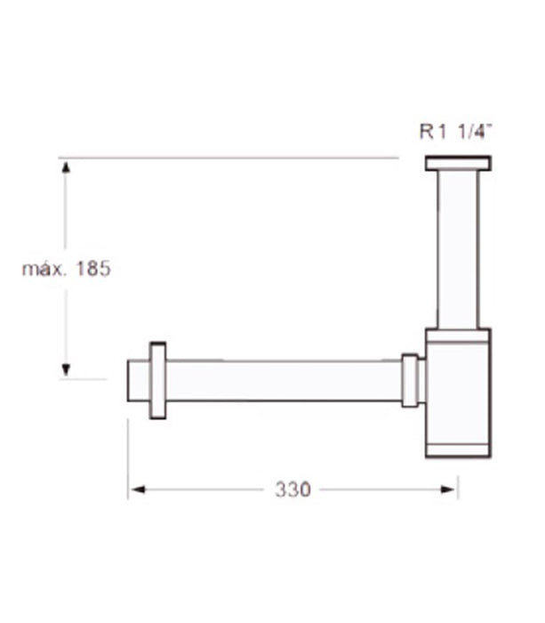 ARCOBAÑ 40SFCU  Sifón Mod. 444 Cuadrado