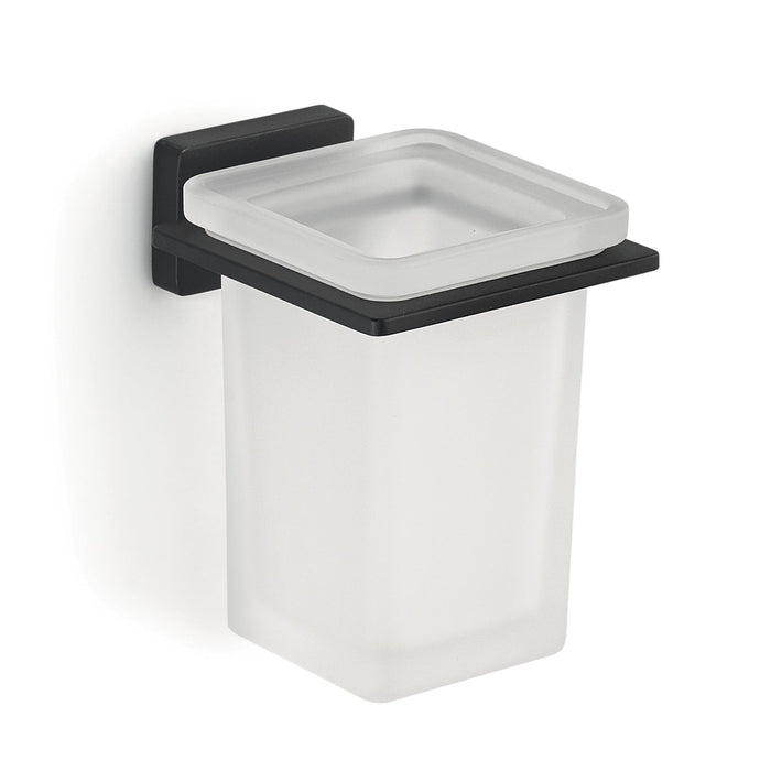 GEDY 44101400200 ATENA Matte Black Toothbrush Holder