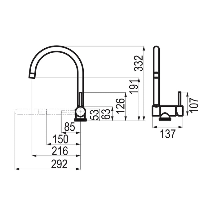 PRESTO 10248600 Abatible cocina Cromo