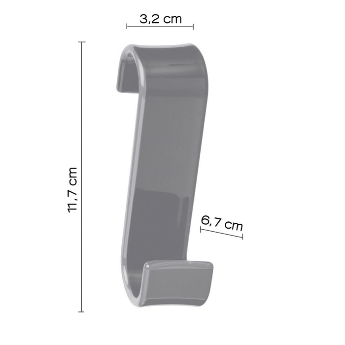 GEDY 20250800900 MERLINO Percha colgable para radiador gris
