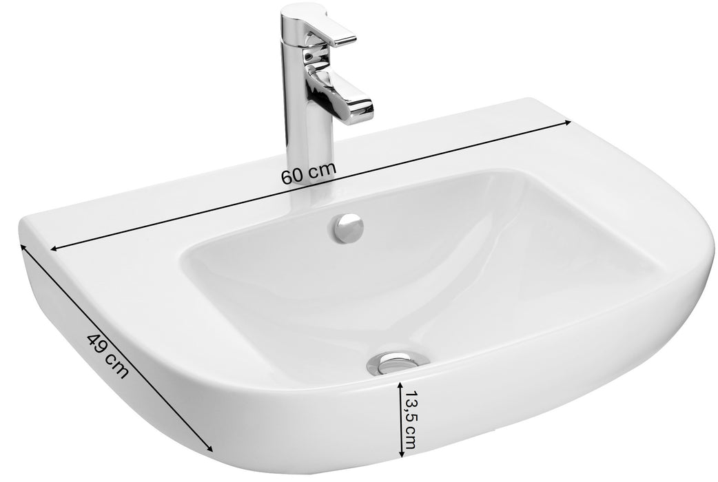 JACOB DELAFON E4736-00 ODEON UP Lavabo 60x49cm Blanco
