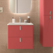 SALGAR UNIIQ Mueble-Lavabo Color Rojo