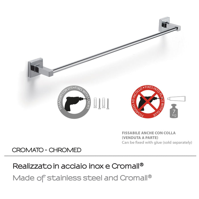 GEDY OI216013000 OLIMPO Toallero 60 cm Cromo