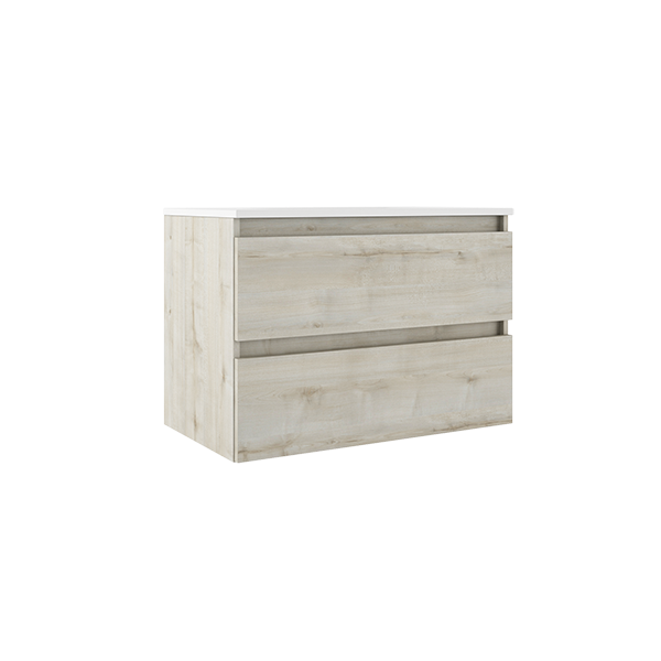 VISOBATH BOX Complete Furniture Set Wall Hung 2 Drawers Birch
