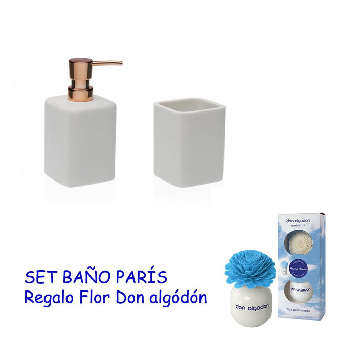 ARCOBAÑ FCPARIS  Lote Dosificador + Vaso Paris + Obsequio Flor D.a.