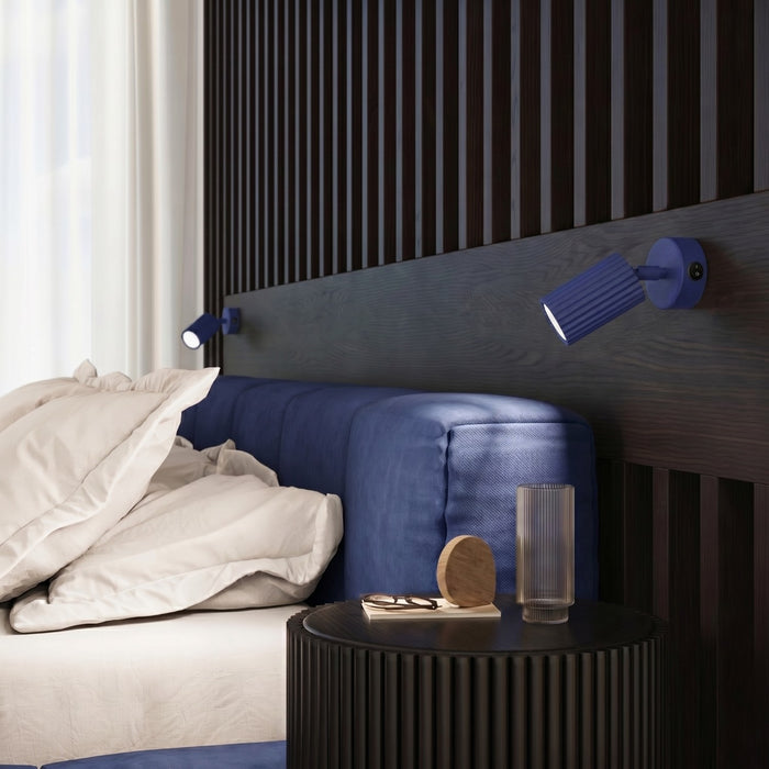 SOLLUX SL.2319 Aplique de pared KARBON ultramarino con interruptor