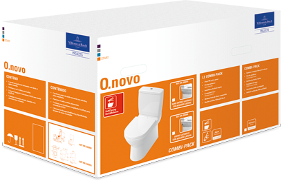 VILLEROY & BOCH O-NOVO Complete Toilet Lower Supply White