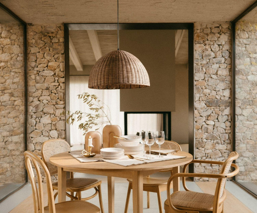 ANDREA HOUSE IL22076 Lámpara Techo Ratán Ø53x31 CM