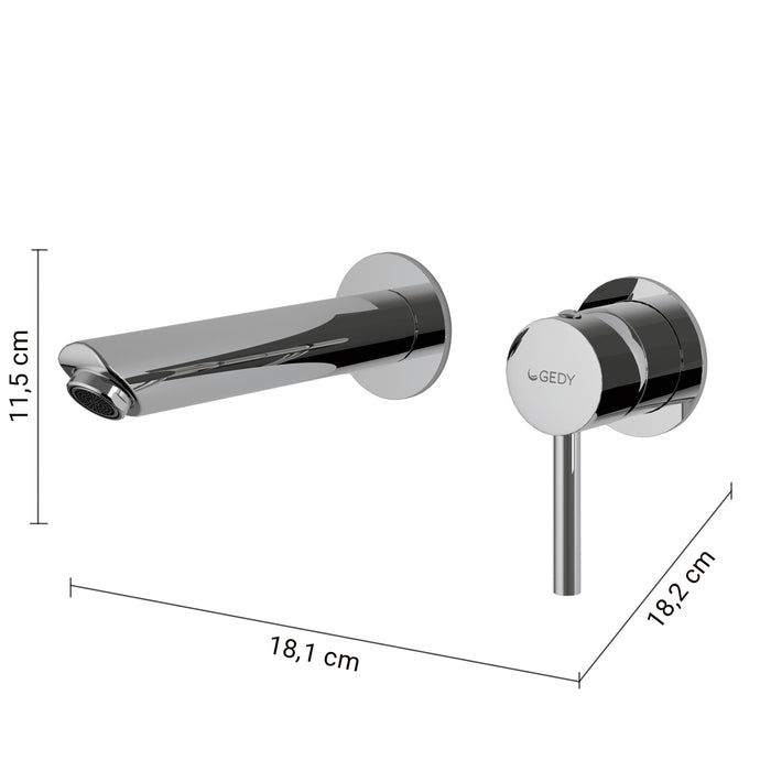 GEDY MXGA0713000 GARDA Grifo de pared para lavabo cromo
