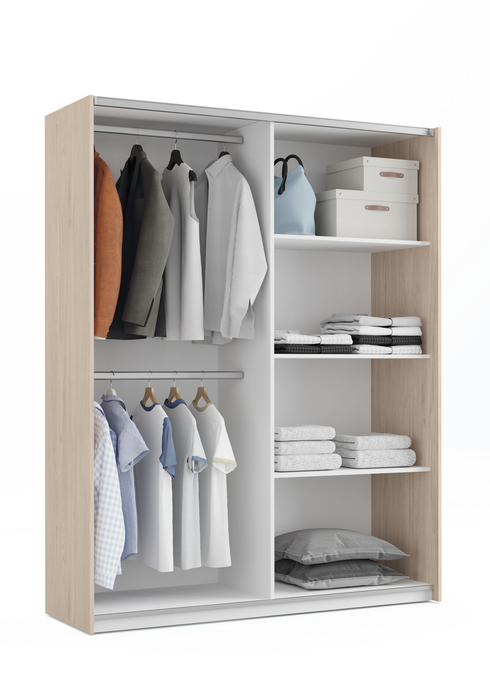 MUEBLES PITARCH Armario Onix Roble Aurora/Blanco