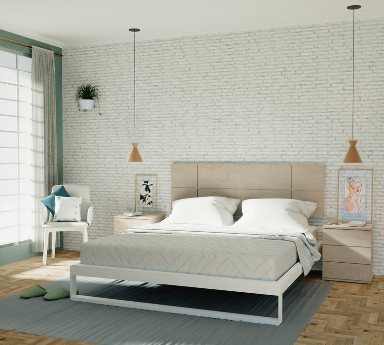 MUEBLES PITARCH Cabecero 160 Elsa Roble Aurora/fondo Blanco