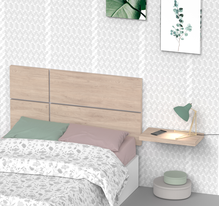 MUEBLES PITARCH Cabecero 100 Elsa Roble Aurora/fondo Blanco