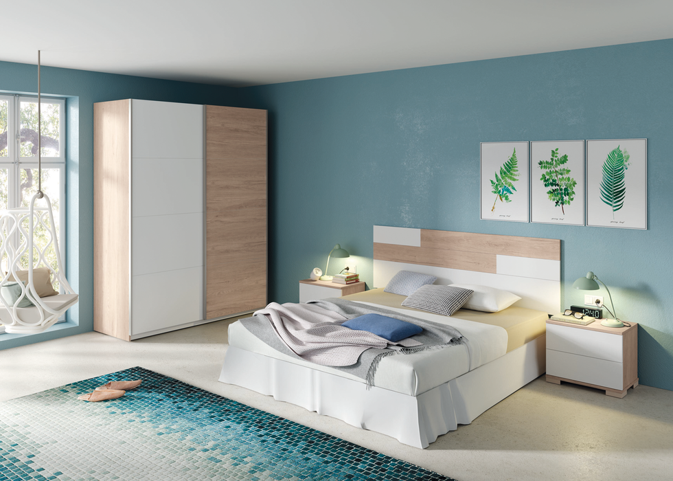 MUEBLES PITARCH Armario Onix Roble Aurora/Blanco