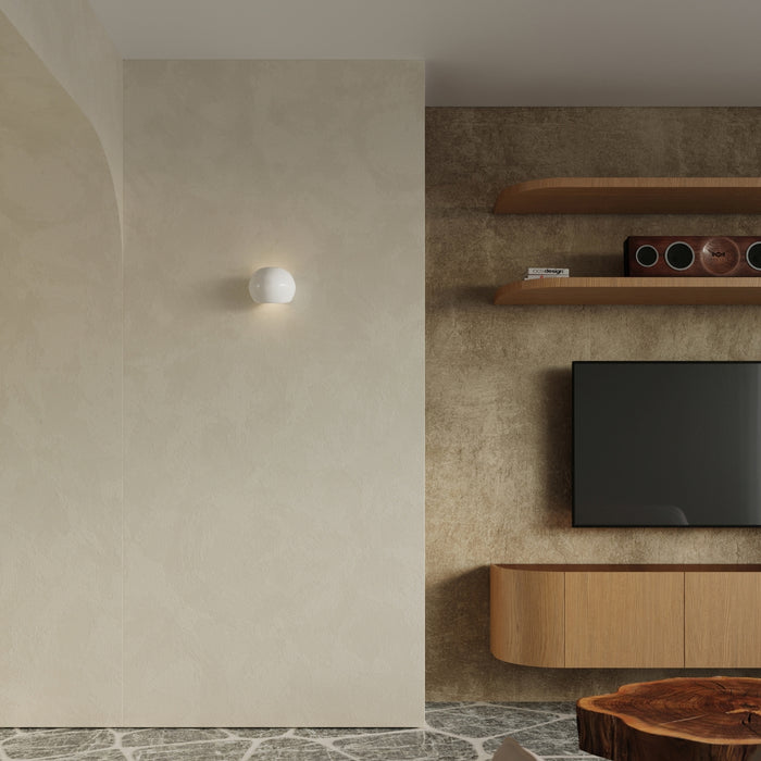 SOLLUX SL.1026 Aplique barnizado GLOBE Blanco Brillo