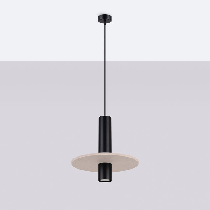 SOLLUX SL.1882 Lámpara colgante PELTA 1 negro/beige beige/negro
