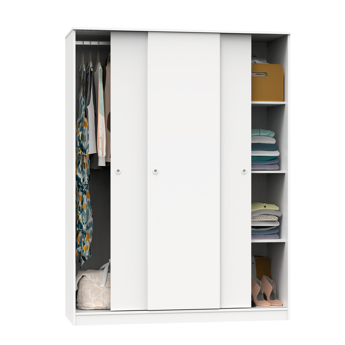 MUEBLES PITARCH Armario 3 Puertas Correderas Blanco