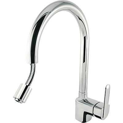 TOP-TRES 114444 Grifo Fregadero Vertical FUTUR PLUS con rociador extraíble 5 a 7 Días Tres Grifería 