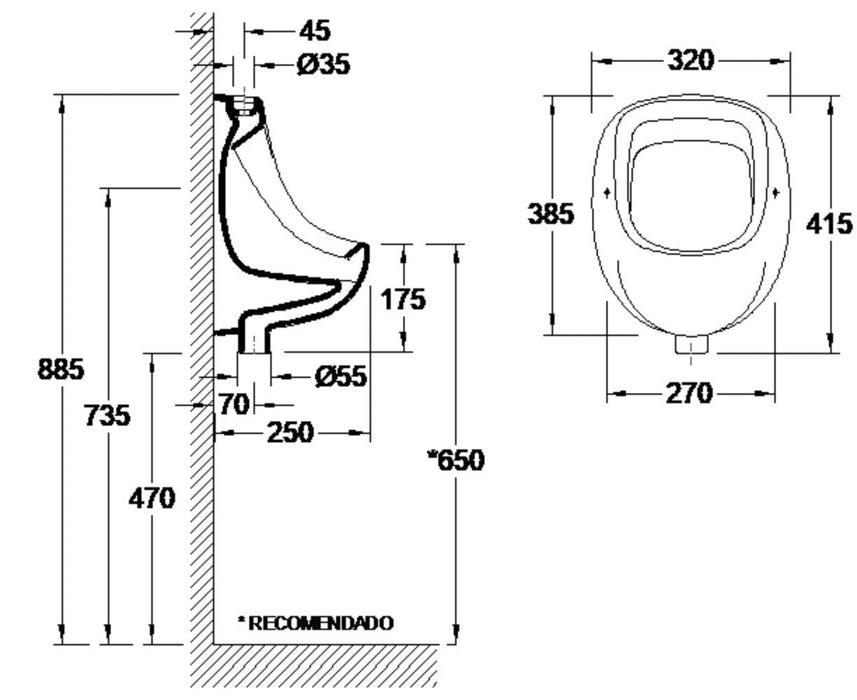 VALADARES 18540002K FACE Urinario Alimentación Superior