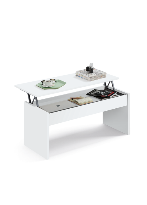 MUEBLES PITARCH Mesa Elevable Blanco