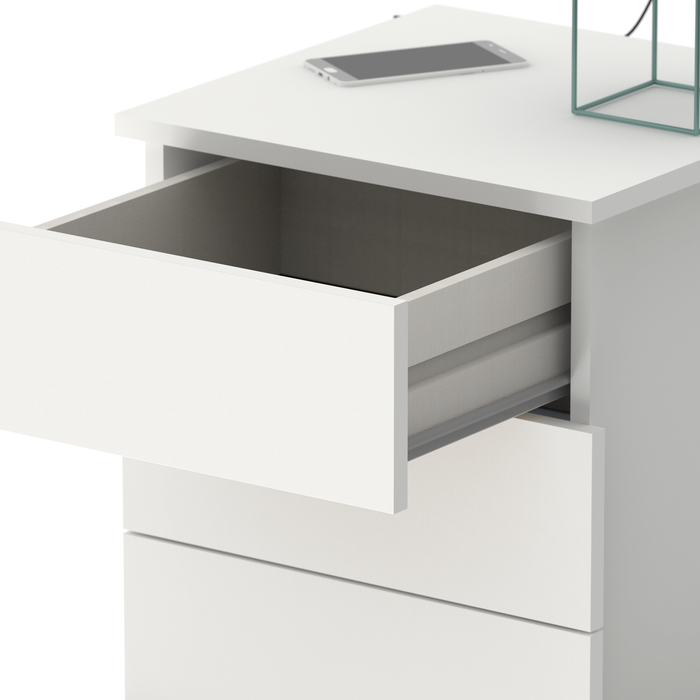 MUEBLES PITARCH Mesita 3 Cajones Dana Blanco