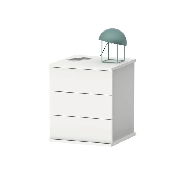 MUEBLES PITARCH Mesita 3 Cajones Dana Blanco