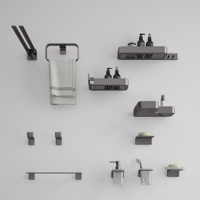 GEDY A9258100000 IL GIGLIO Portarrollo con tapa gun metal