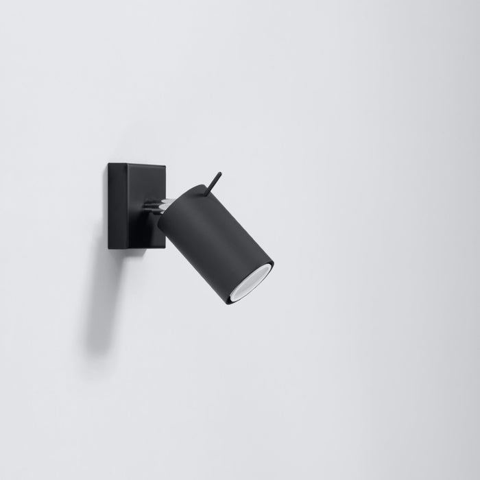 SOLLUX SL.1049 Wall Lamp RING Black with a switch