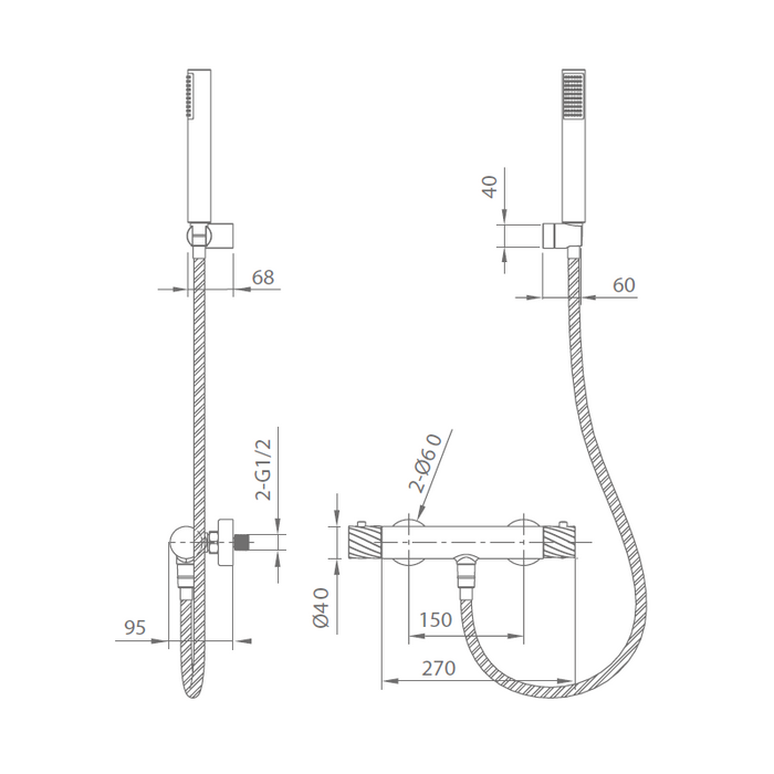 IMEX BTB063-5 BLESS-PALAU Termostatico Kit Cromo