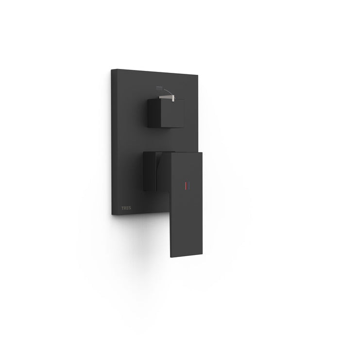 TRES 10628110NM RAPID-BOX Pieza Vista para Caja Empotrada de 2 Vías Color Negro Mate