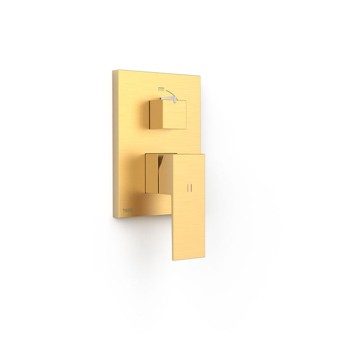 TRES 10628110OM RAPID-BOX View Piece for 2-Way Flush-Mounted Box 24K Matte Gold Color