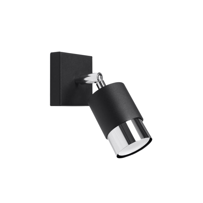 SOLLUX SL.1064 Wall Lamp NERO Black Chrome
