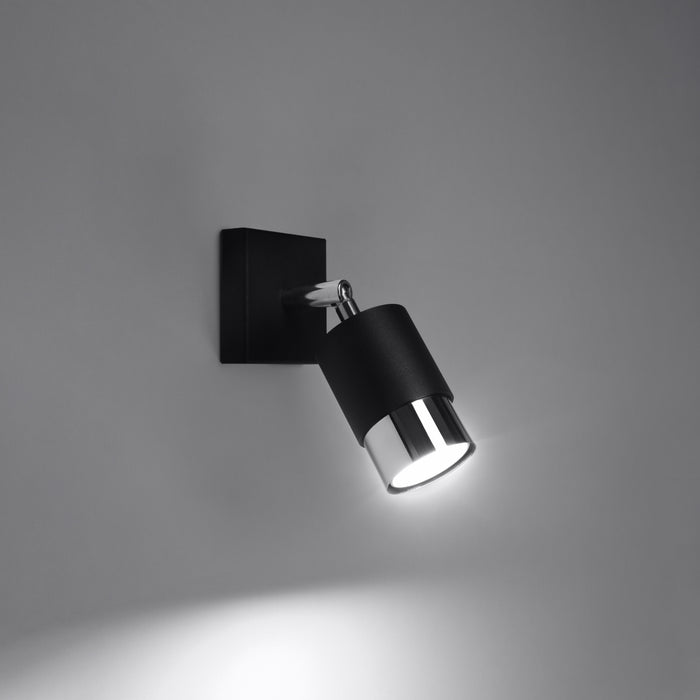 SOLLUX SL.1064 Wall Lamp NERO Black Chrome