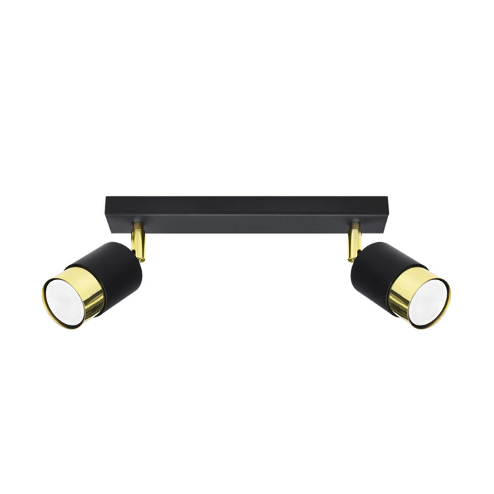 SOLLUX SL.1070 Ceiling Lamp NERO 2 Black Gold
