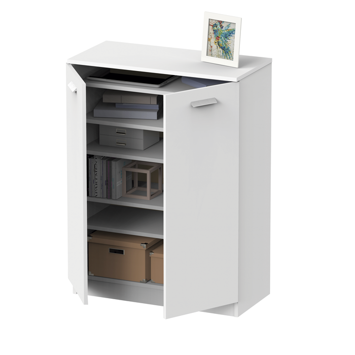 MUEBLES PITARCH Multipurpose Base with White Shelves