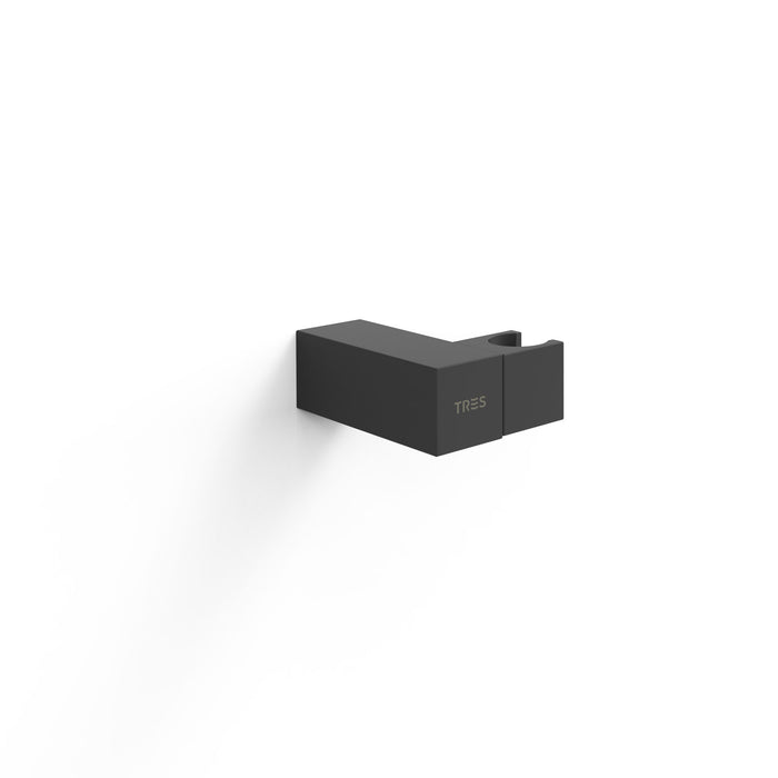 TRES 107839NM SHOWER ACCESSORIES Adjustable Holder for Hand Shower Matte Black Color