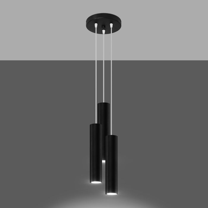 SOLLUX SL.1079 Pendant Lamp LAGOS 3P Black