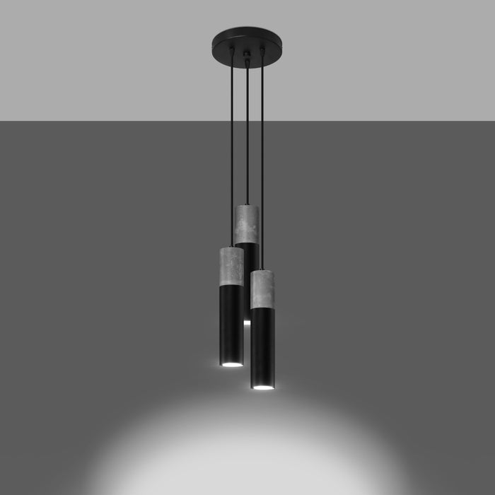 SOLLUX SL.1081 Colgante Lamp BORGIO 3P Black