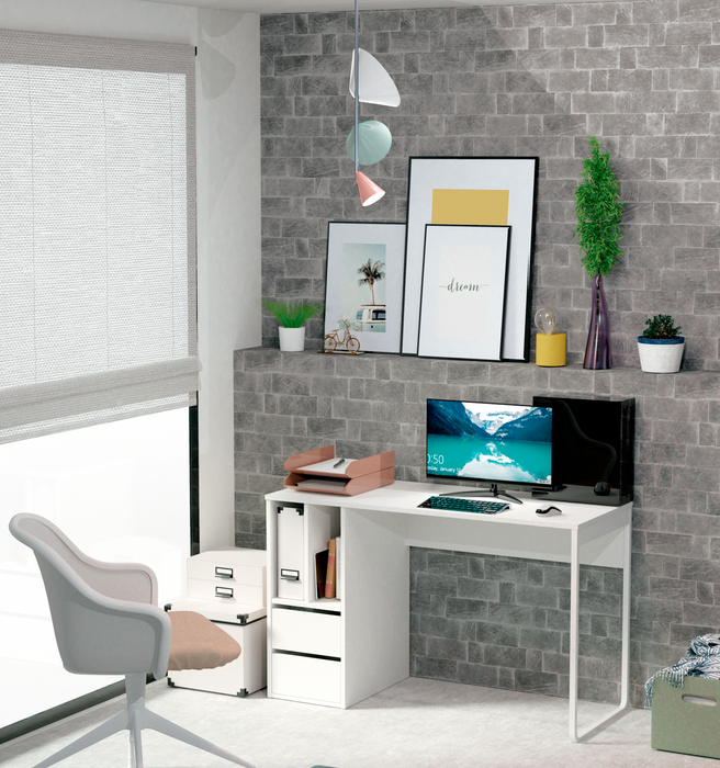 MUEBLES PITARCH Mesa Nolita Blanco/pata blanca