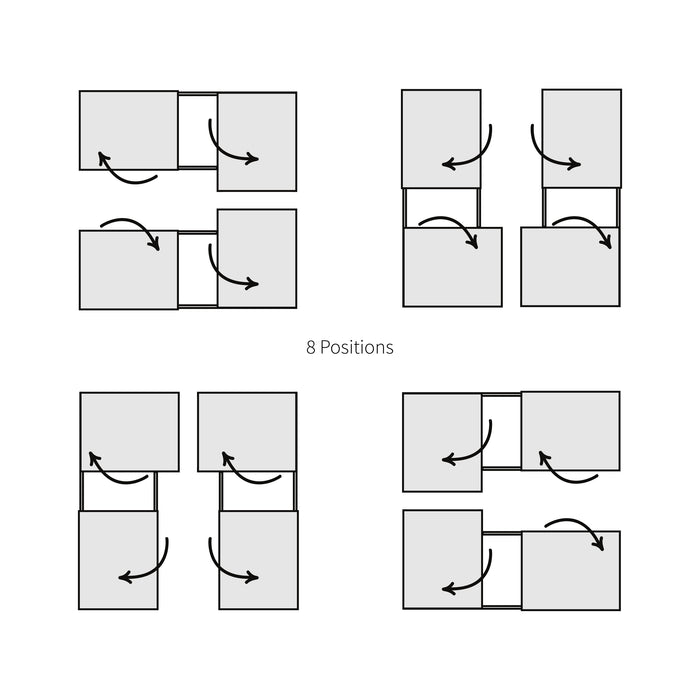 PITARCH FURNITURE L-shaped Module Nilo White / Gold Oak
