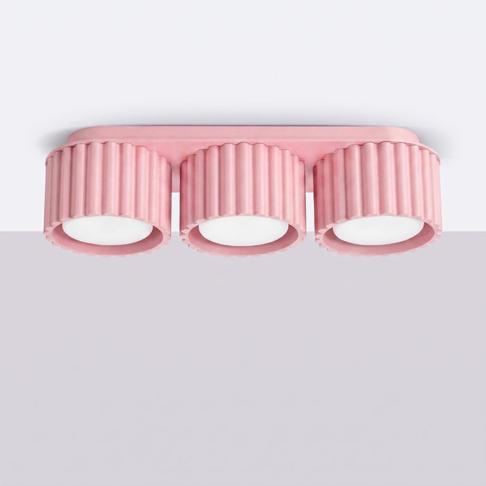 SOLLUX SL.2638 Plafón AURA 3 rosa Gx53