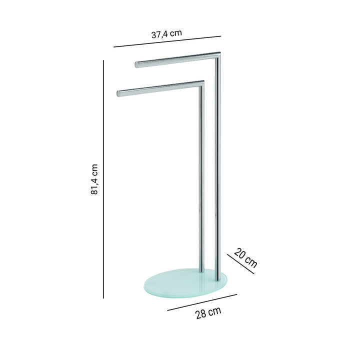 GEDY 12311300000 GOLIA Towel Rack and Free-Standing Chrome Column