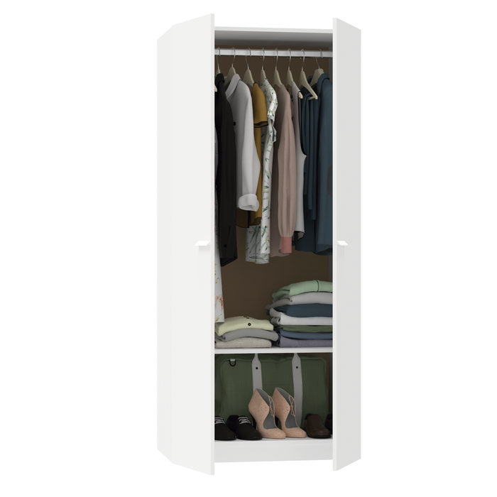 MUEBLES PITARCH Armario 2 Puertas Tibet Blanco