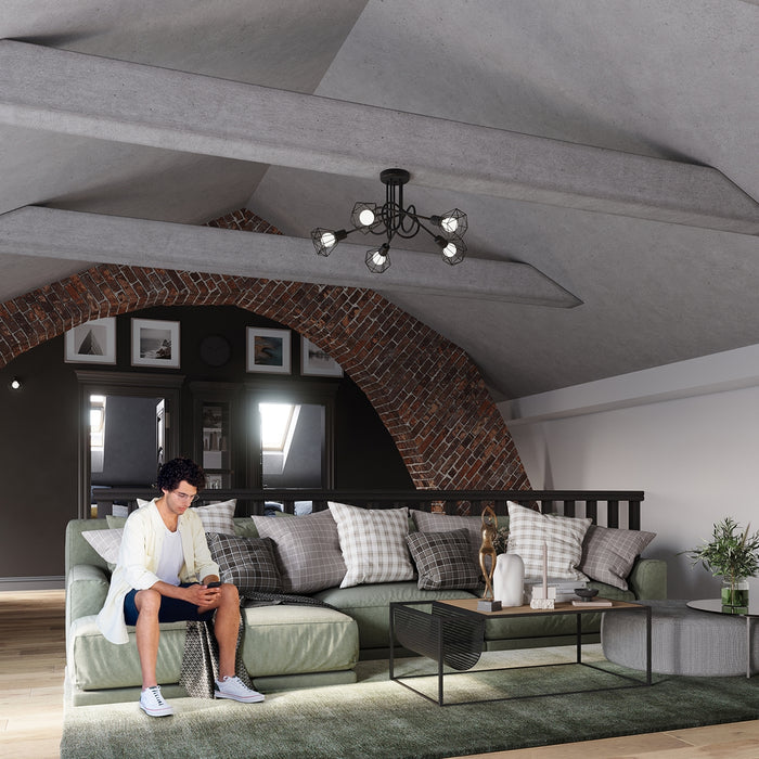 SOLLUX SL.1109 Artemis 3S Black Chandelier