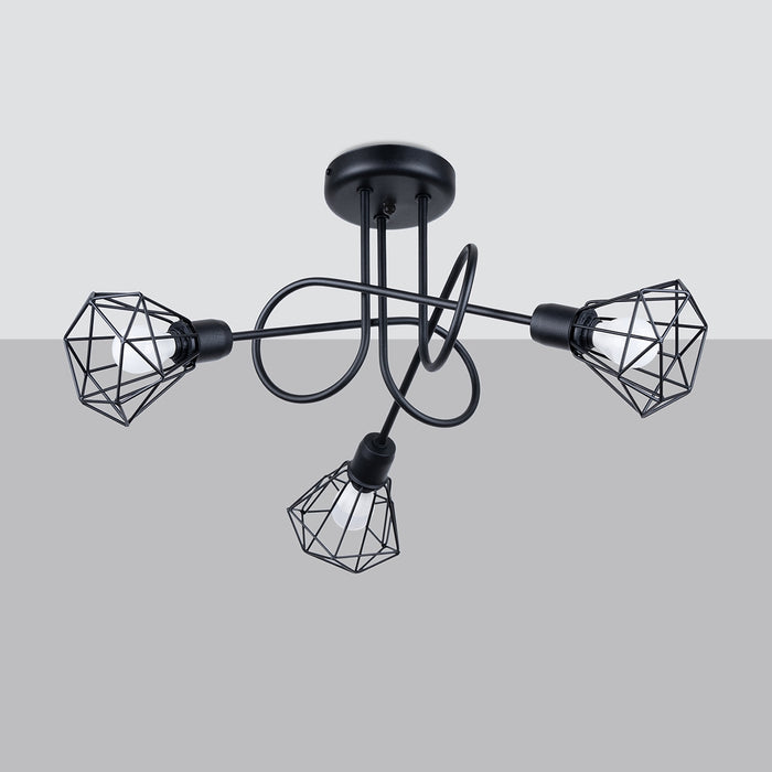 SOLLUX SL.1109 Artemis 3S Black Chandelier