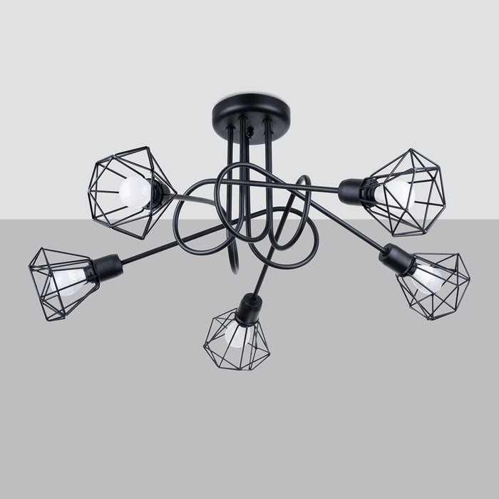 SOLLUX SL.1110 Artemis 5S Black Chandelier