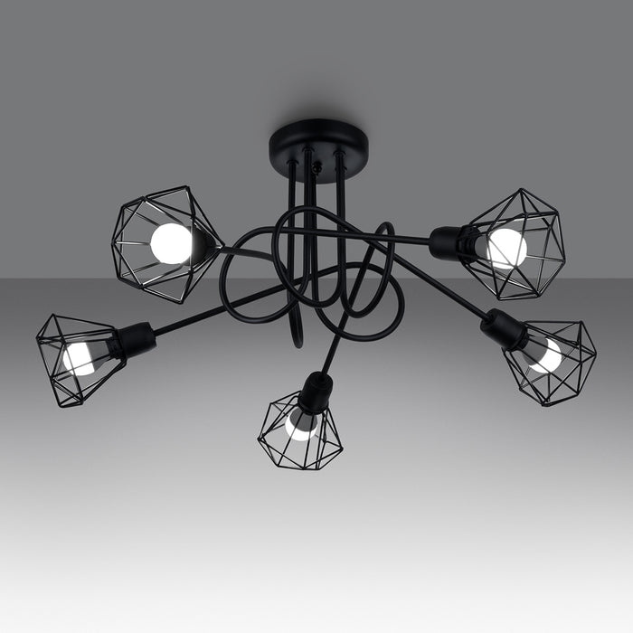 SOLLUX SL.1110 Artemis 5S Black Chandelier